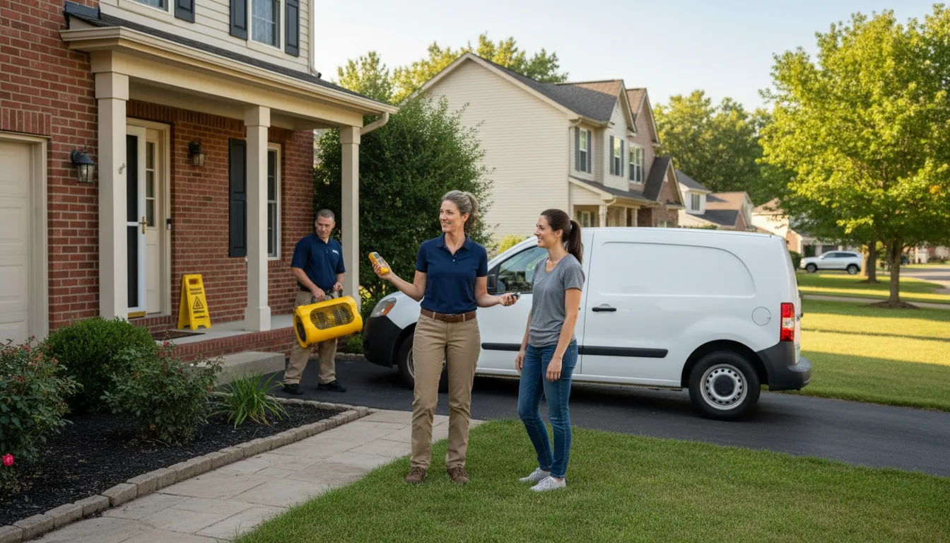 Residential water damage restoration in Larimer, PA